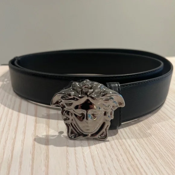 Versace | Accessories | Versace La Medusa Black Leather Belt 